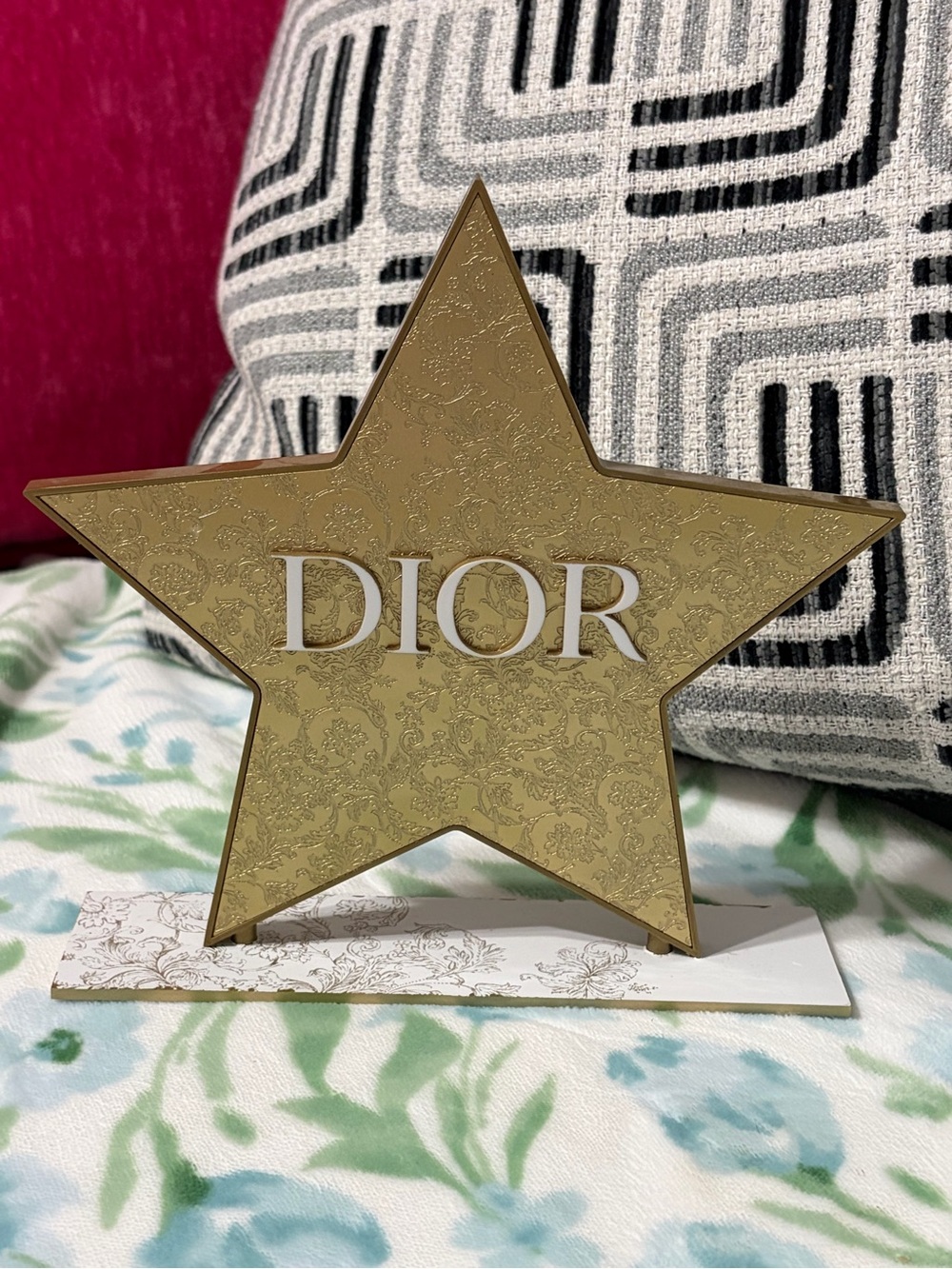 Dior Gold Star Logo Ornament